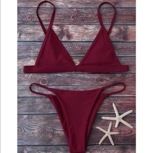 ZAFUL BRAND NEW ribbed bikini set sz medium